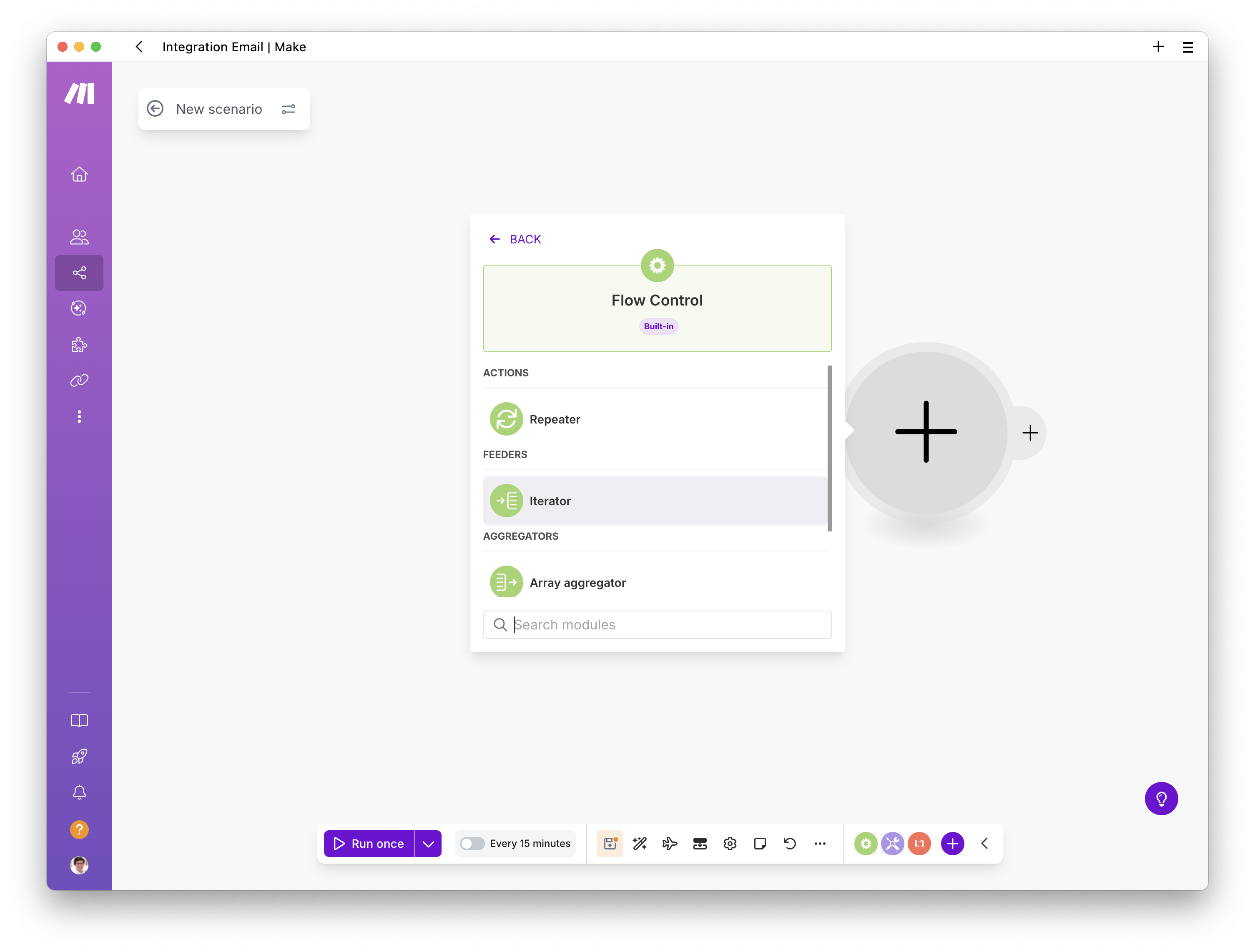 Creating a scenario to upload email attachments to Dropbox after a virus and malware scan - Step 6
