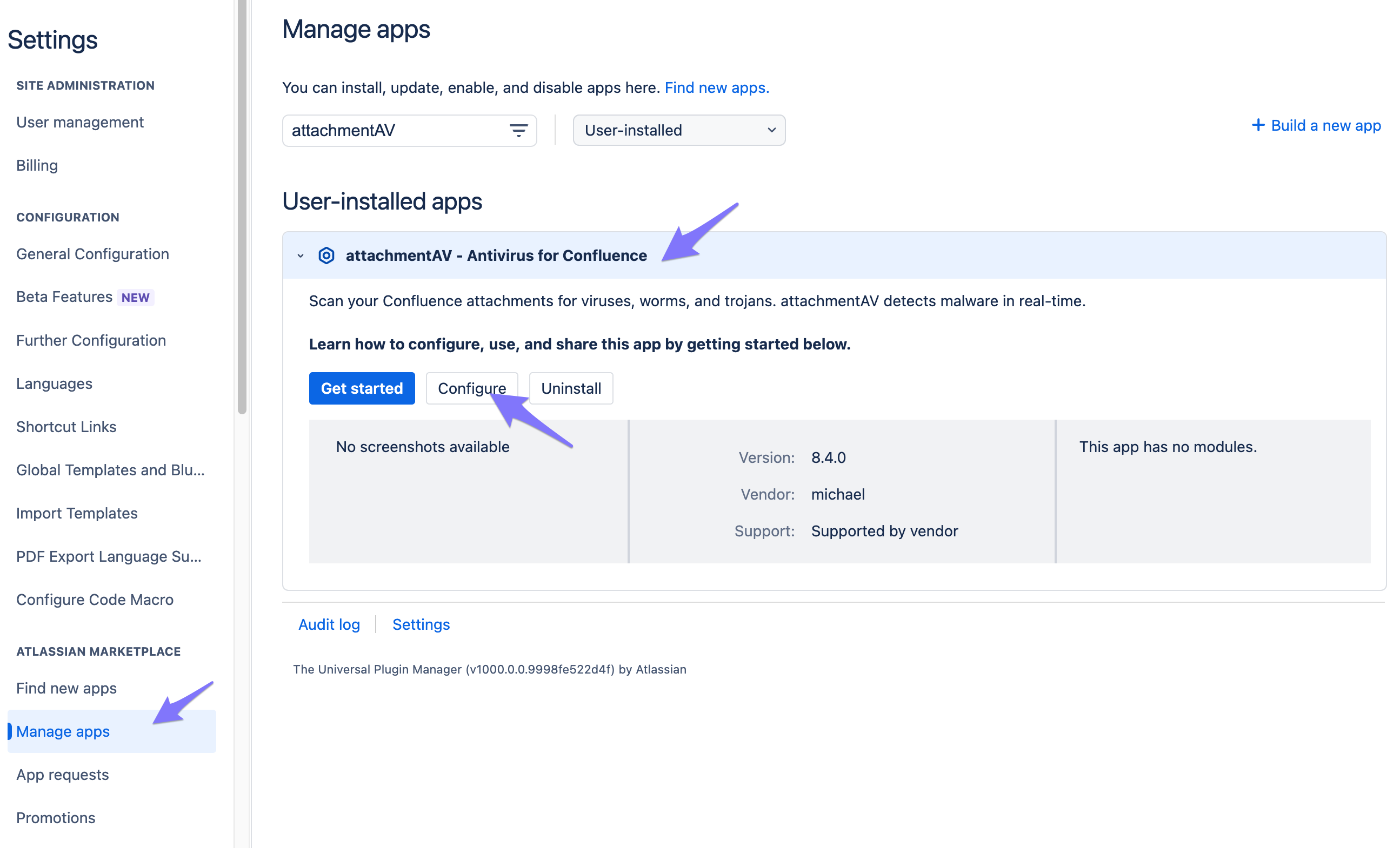 Manage Apps