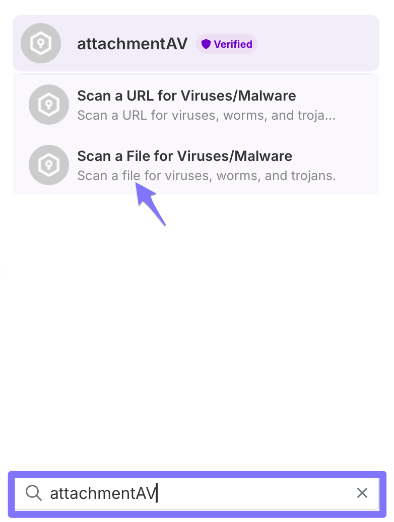 Use attachmentAV: step 2