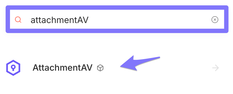 Use attachmentAV: step 2