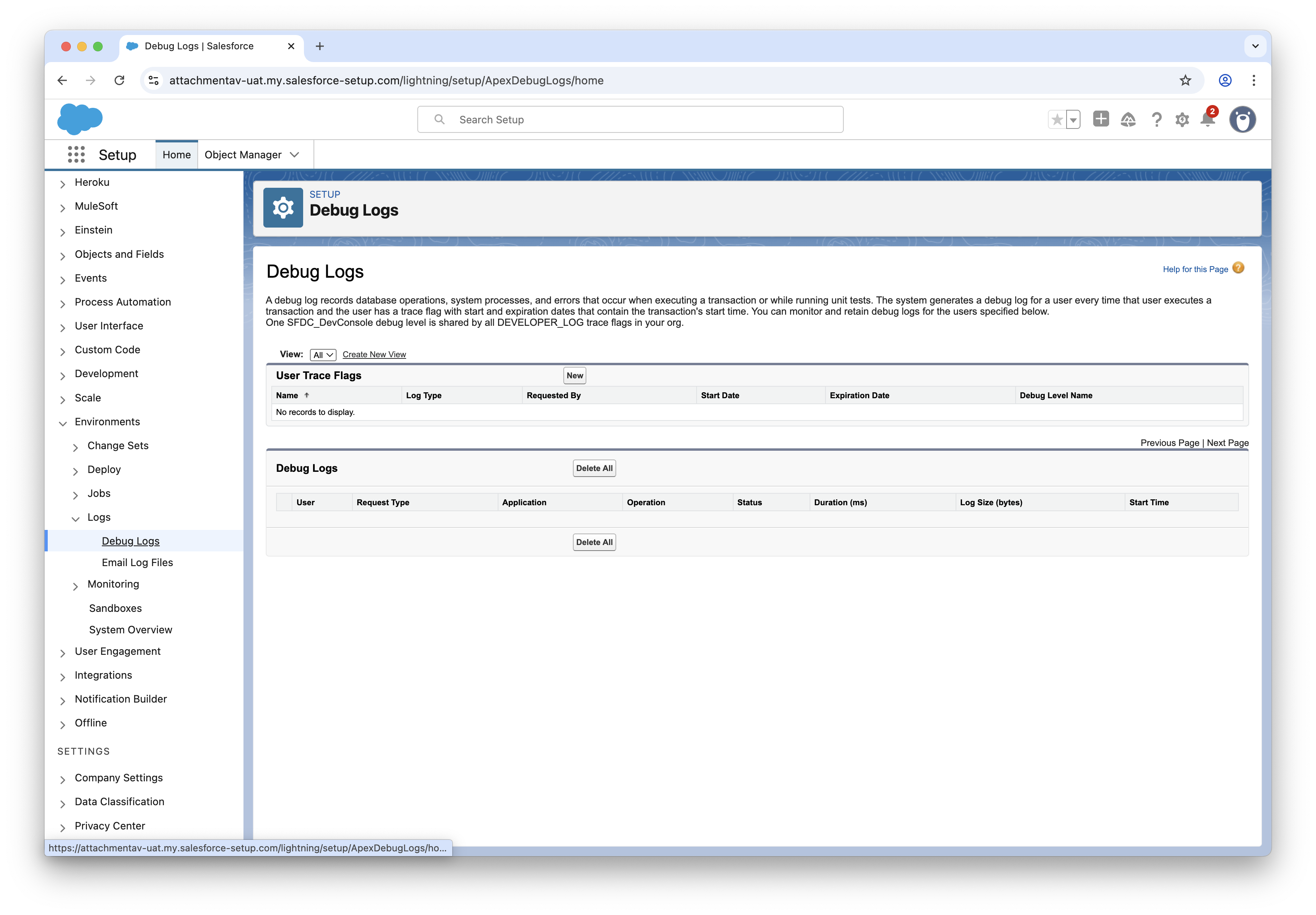 Debugging attachmentAV for Salesforce - Step #2
