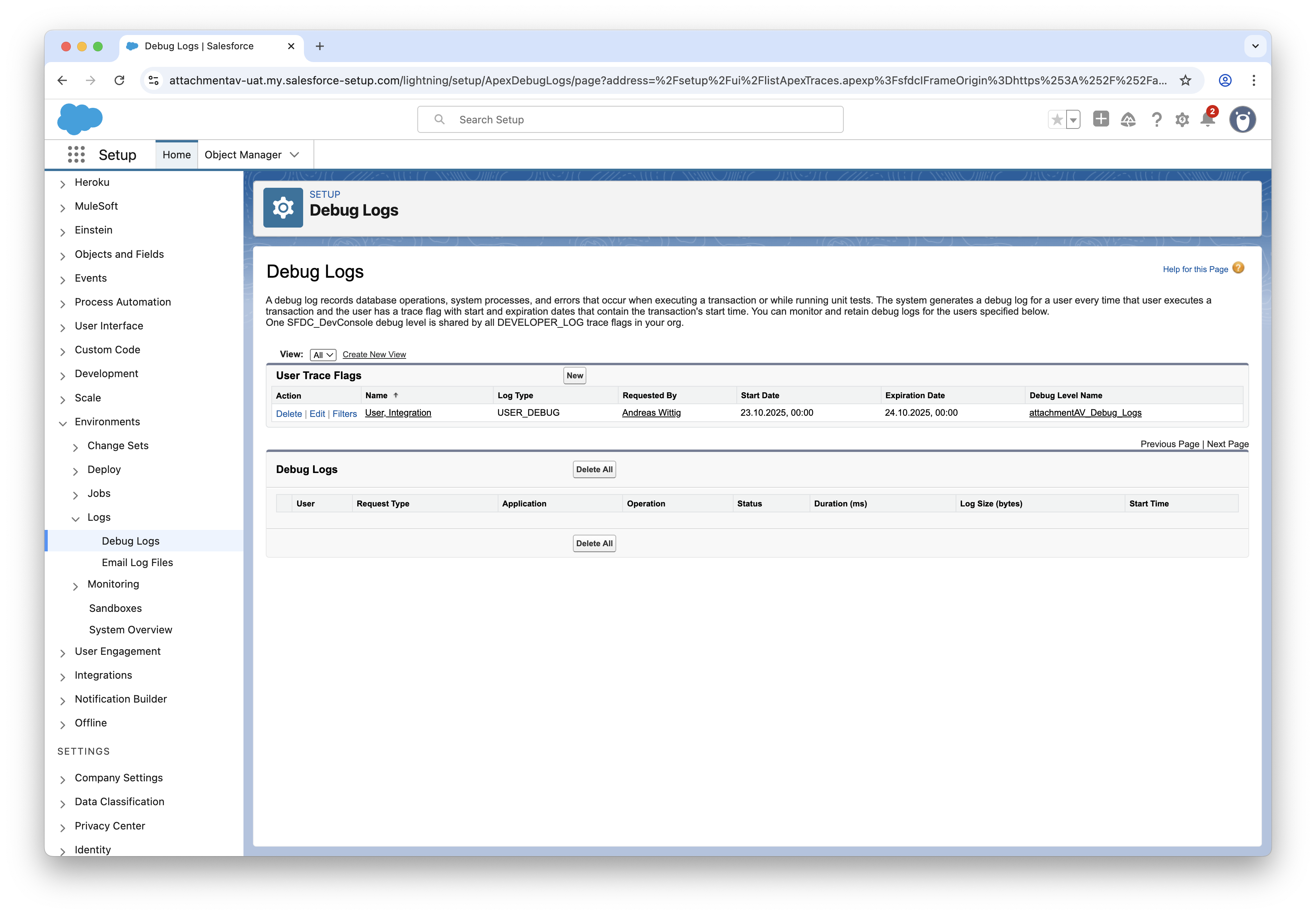 Debugging attachmentAV for Salesforce - Step #6