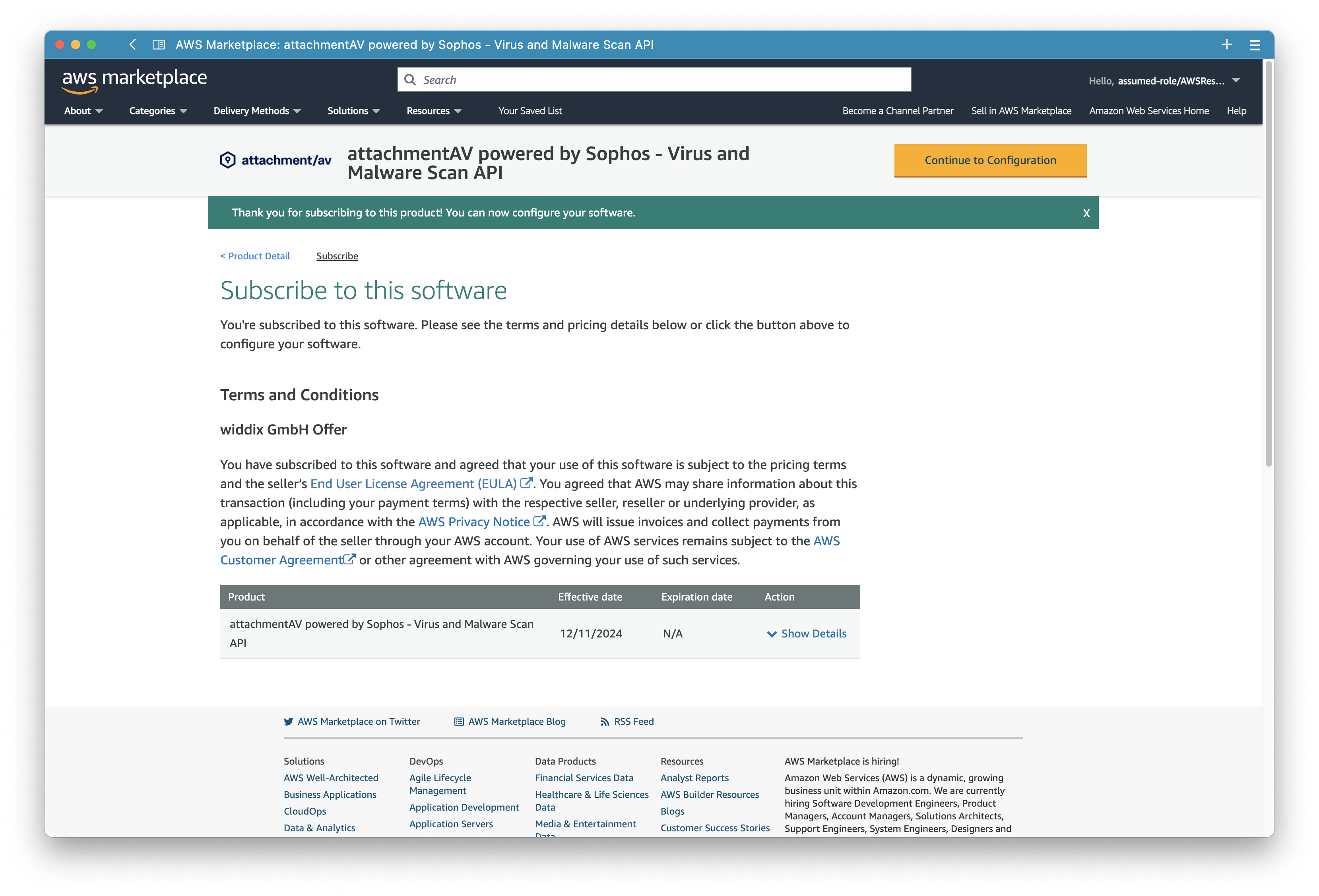 Setting up attachmentAV Virus and Malware Scan API (Self-hosted on AWS): Step 3