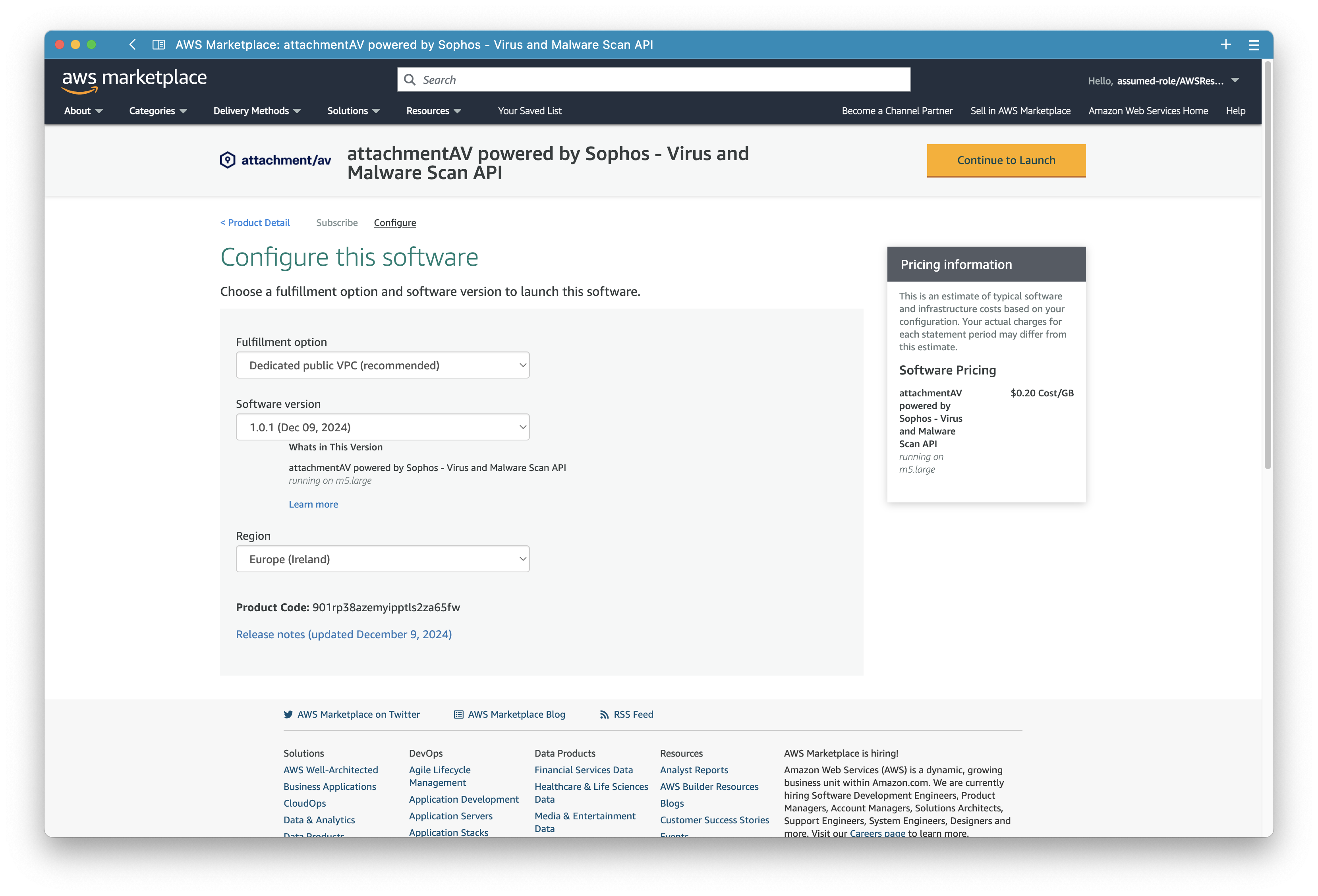 Setting up attachmentAV Virus and Malware Scan API (Self-hosted on AWS): Step 4